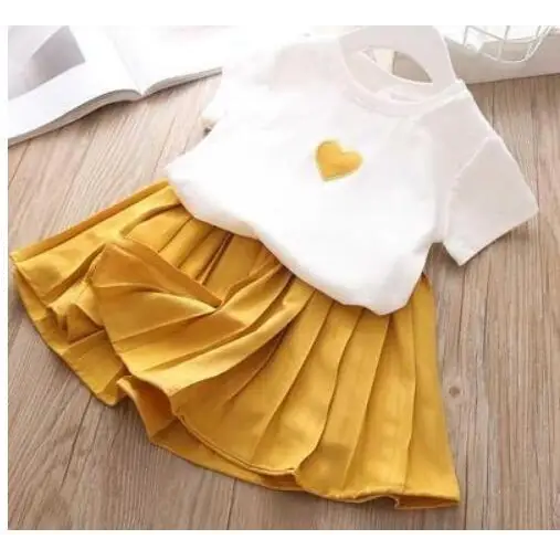 Summer Bow T-Shirt Set - BZ277 yellow / 2T