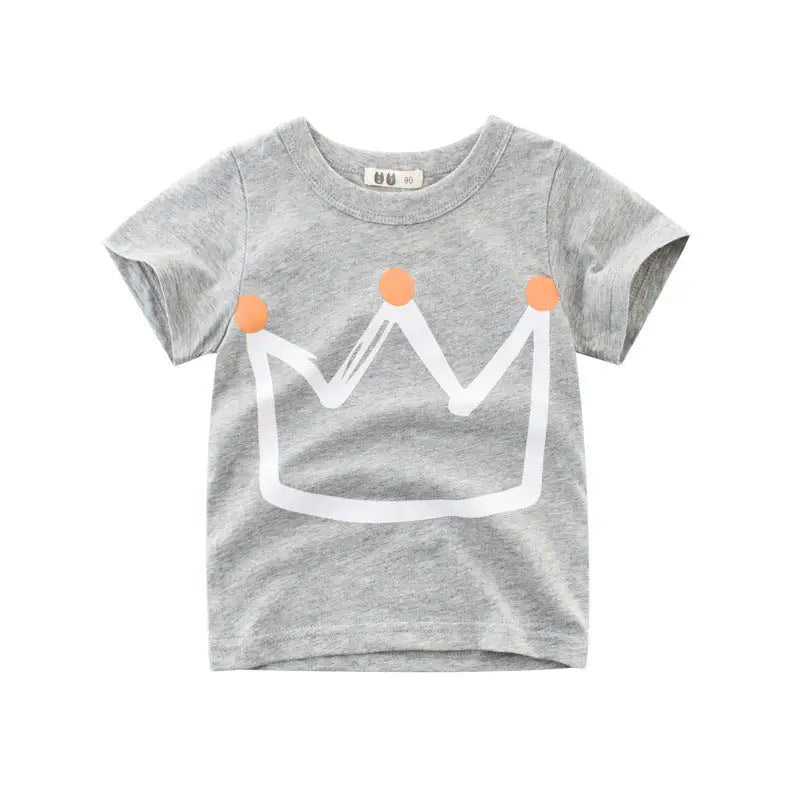 Summer Boys’ Short Sleeve T-shirt - Grey / 130CM
