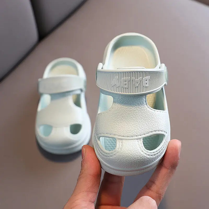 Summer Slip-Safe Beach Shoes for Boys - Light green / 13