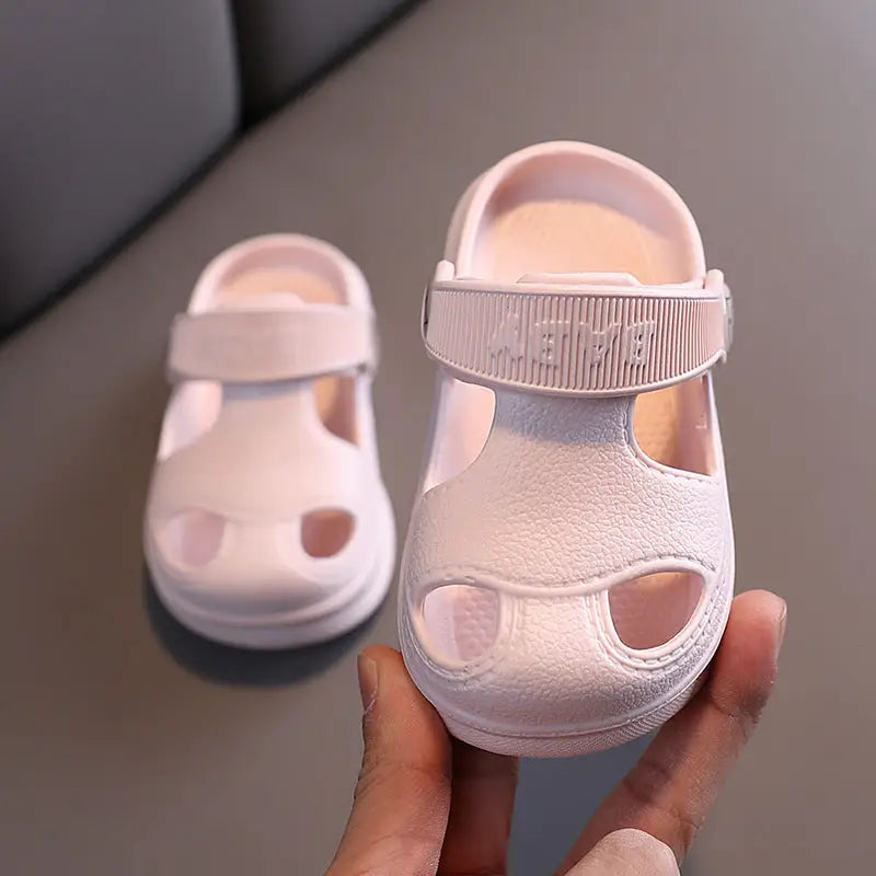 Summer Slip-Safe Beach Shoes for Boys - Pink / 13