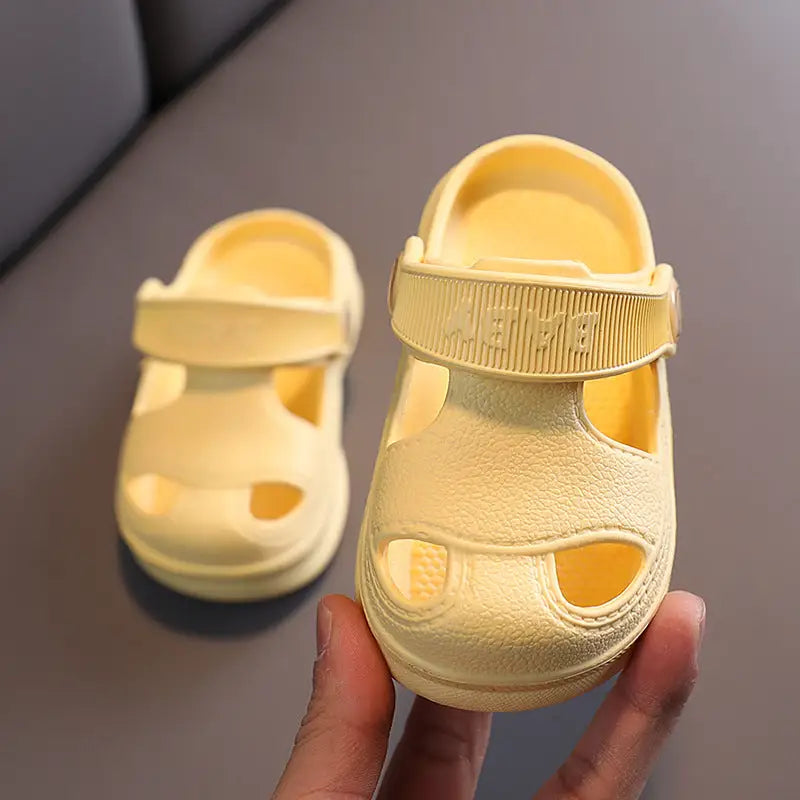 Summer Slip-Safe Beach Shoes for Boys - Yellow / 13