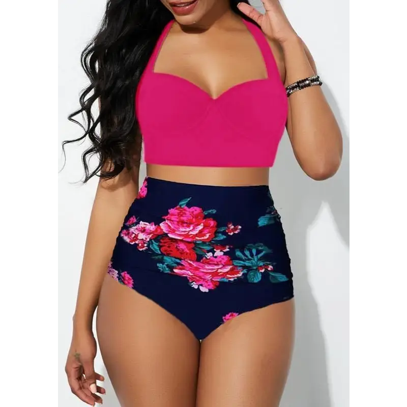 Sunflower print bikini set - Purple / XL