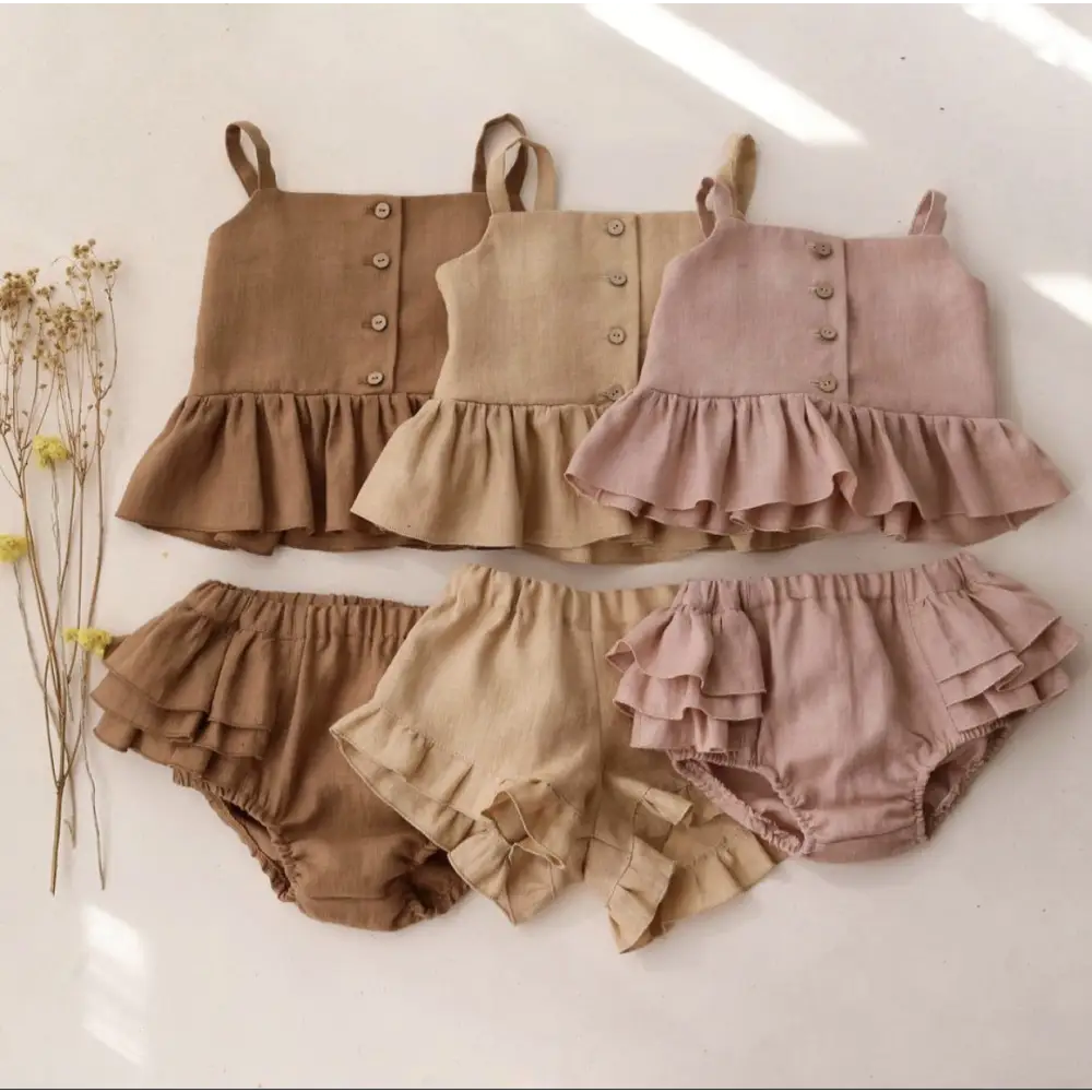 SunnyFrills: Baby Girl Summer Sling & Shorts Set