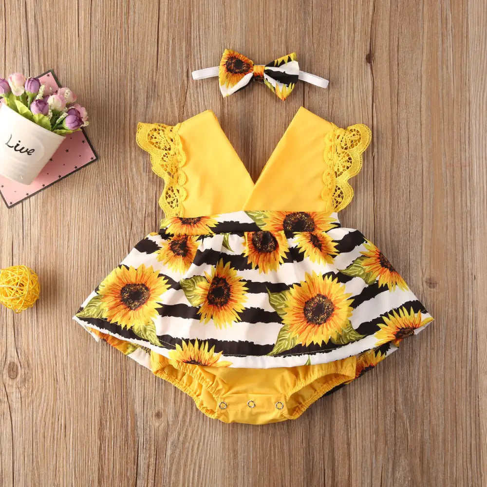 SunnySnug: Breezy Baby Romper - Yellow / 70cm