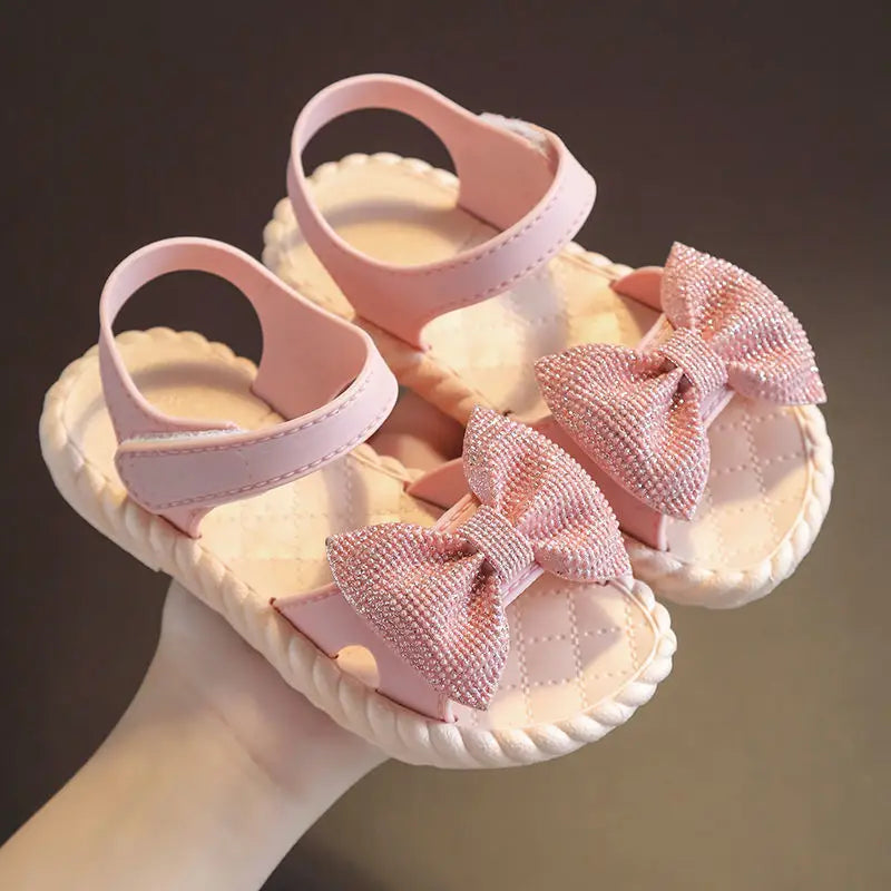 SunnySparkle Princess Sandals - Open-Toed Bliss - Pink / 24