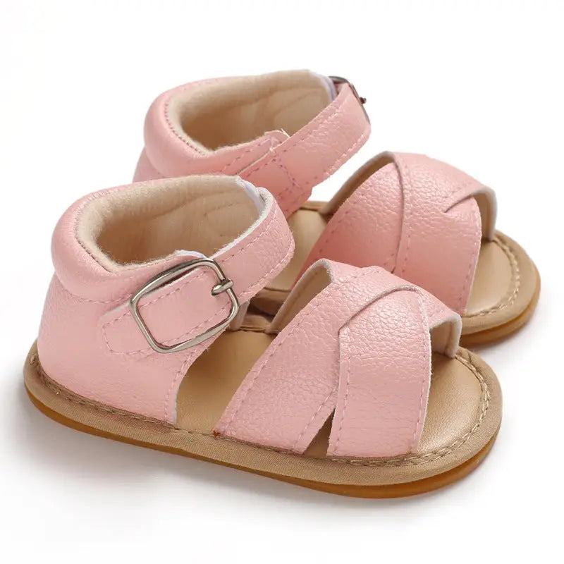 SunnySteps: Comfy & Cool Baby Sandals - Pink / 11cm