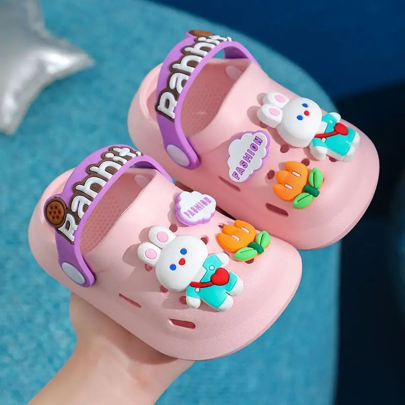 SunnySteps Kids Soft Non-Slip Summer Sandals - Flower Rabbit Pink / 120