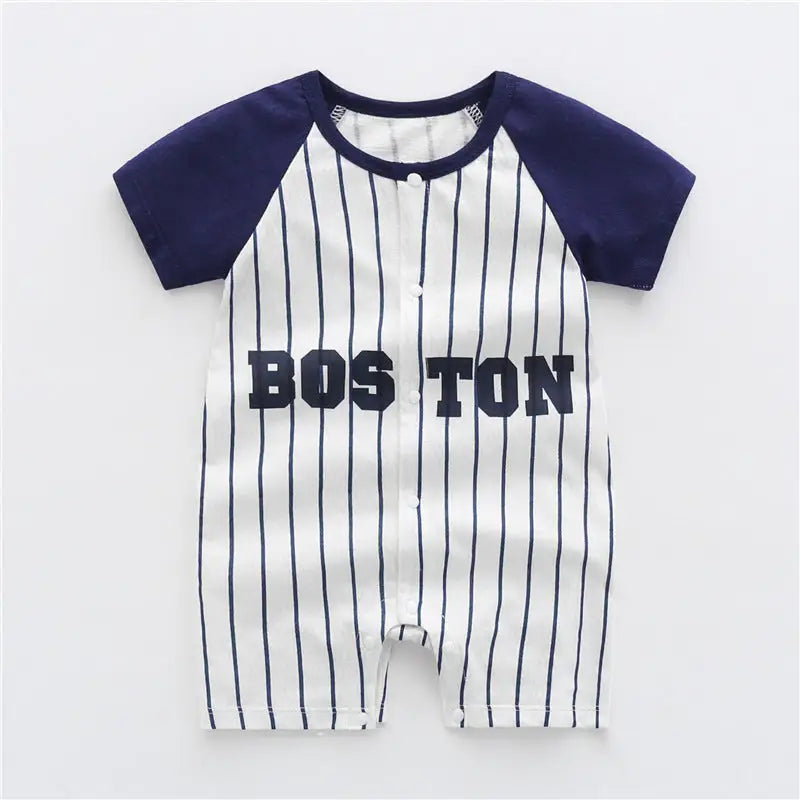 SunnyTots Pure Cotton Baby Romper - Dark Blue / 66cm