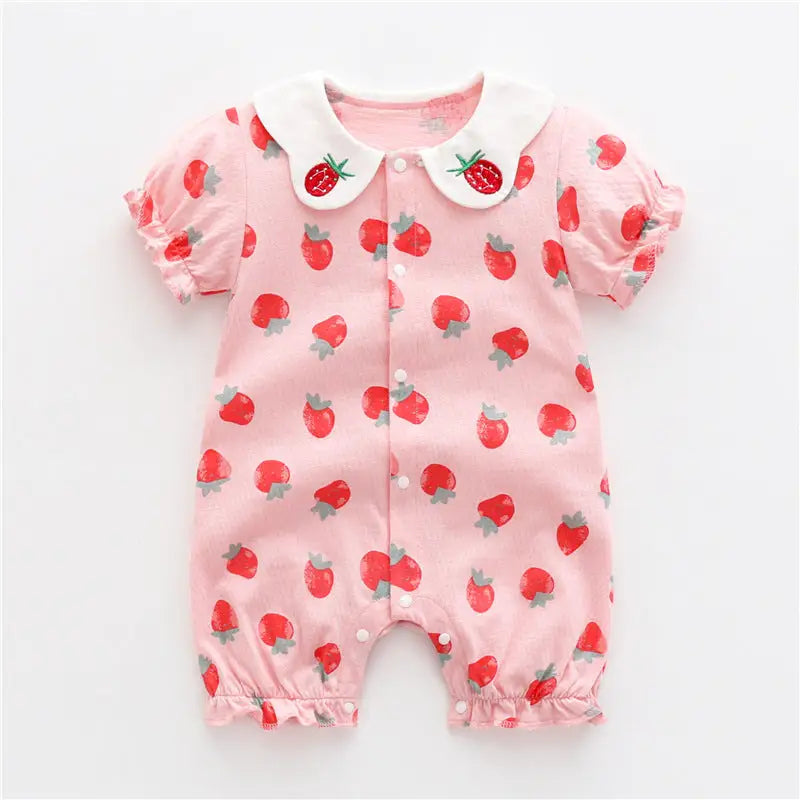 SunnyTots Pure Cotton Baby Romper - Pink / 73cm