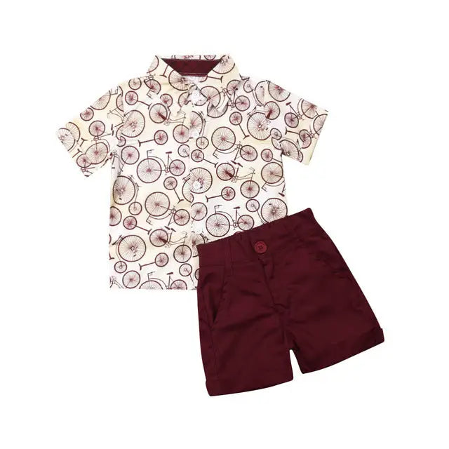 Sunset Boy Set - Maroon / 12M