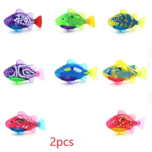 SwimPets: Electric Fish Toy for Cats & Dogs - 8 random with lights / 2PCS