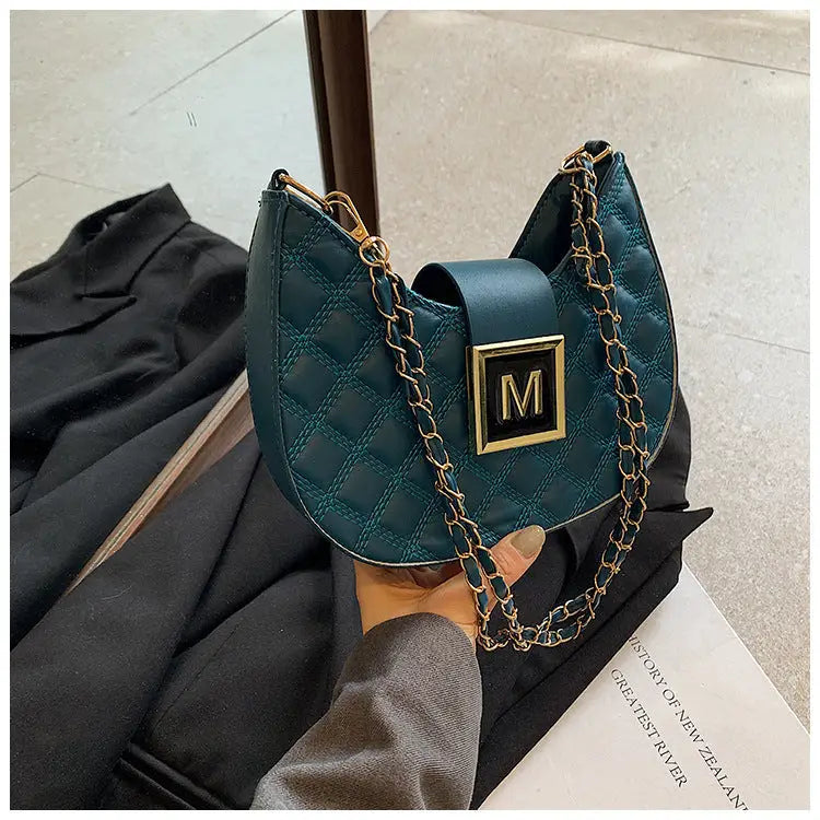 Synthetic Leather Square Handbag with Mobile Pocket Multiple Colors - Blue