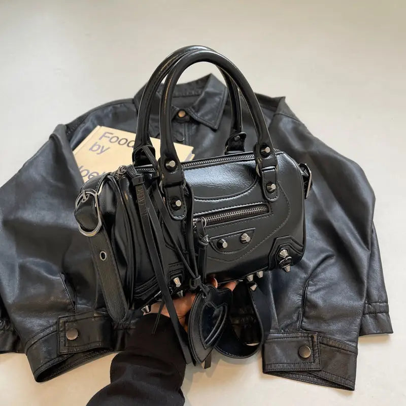TasselRivet Crossbody Bag