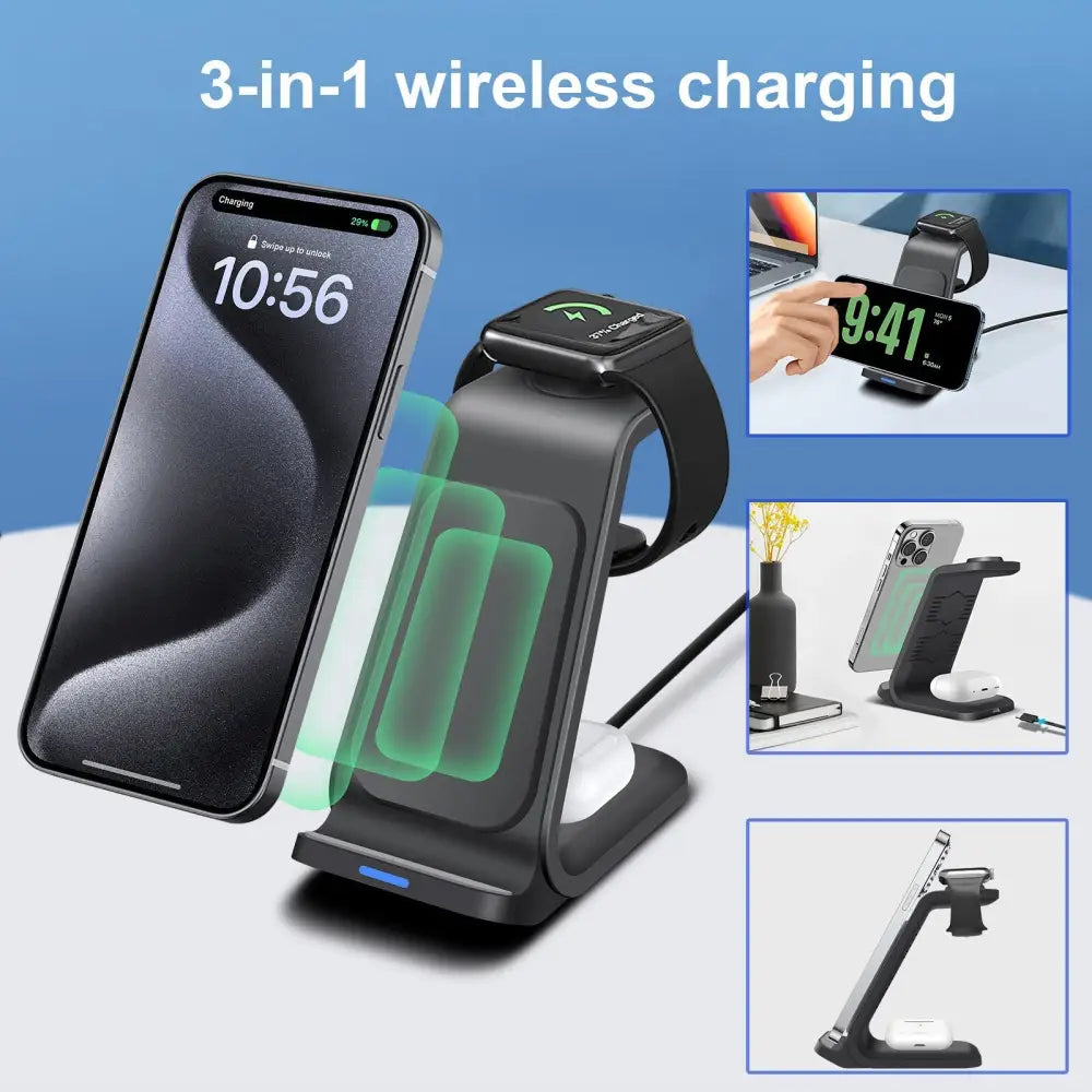 Three In One Wireless Charger Bracket Base for Multiple Devices 5