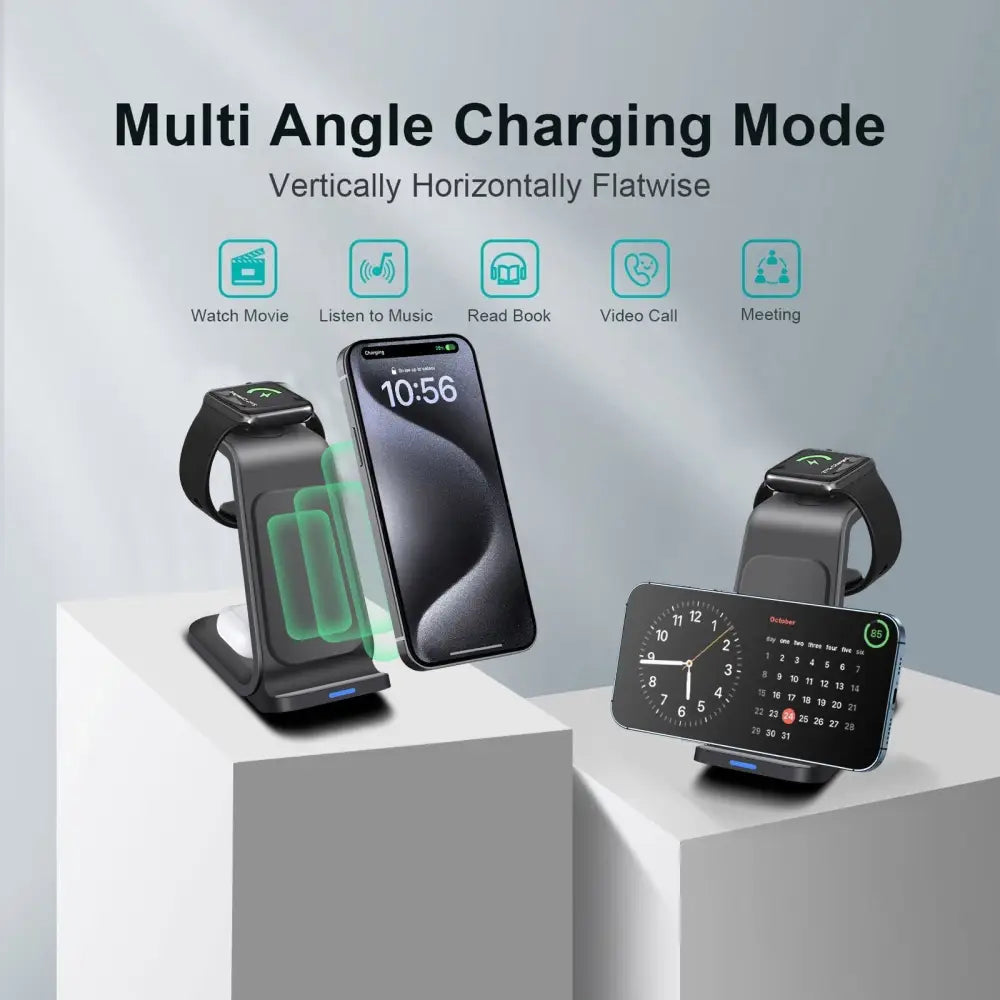 Three In One Wireless Charger Bracket Base for Multiple Devices 5