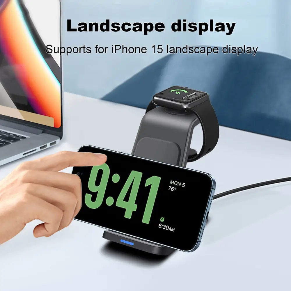 Three In One Wireless Charger Bracket Base for Multiple Devices 5