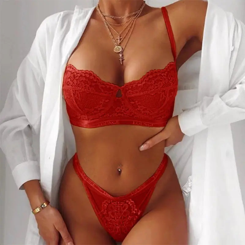 Three-point Lingerie Sexy - Red / S