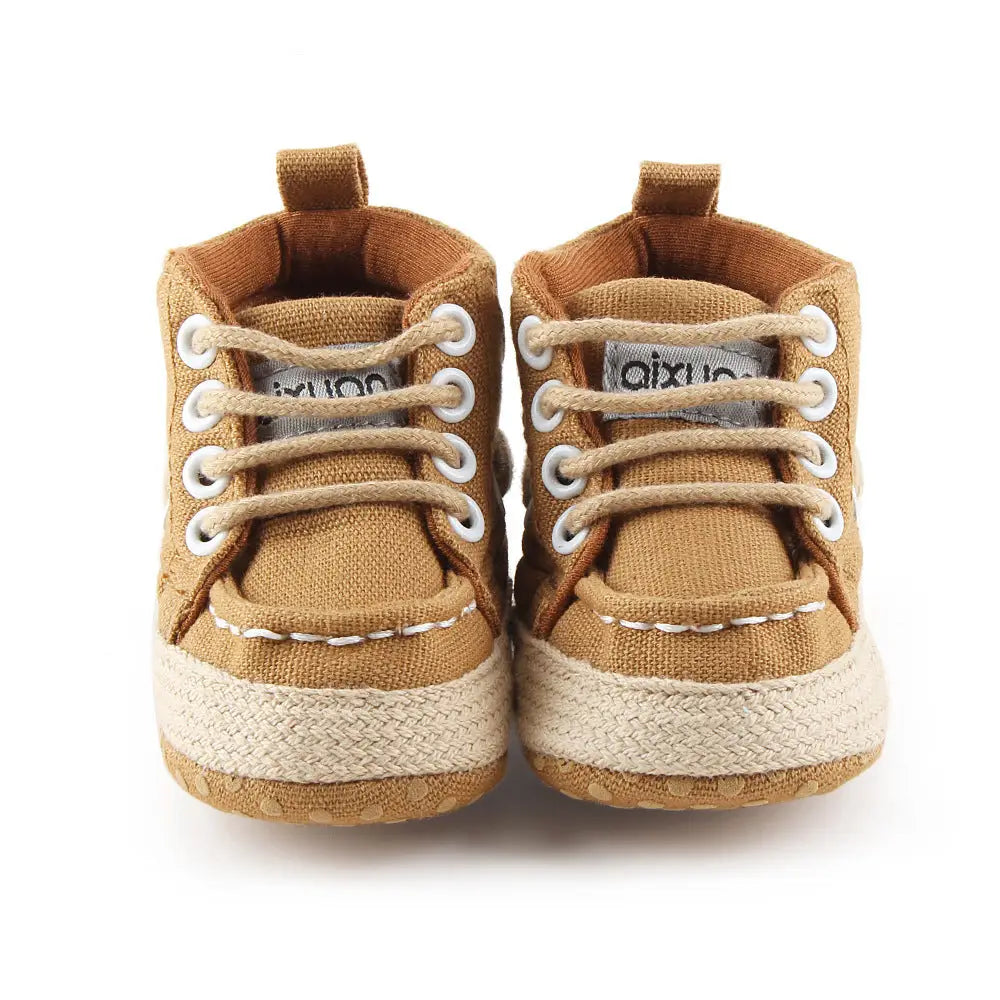 Tiny Trendsetters: Fashionable Baby & Toddler Shoes - Khaki / 13