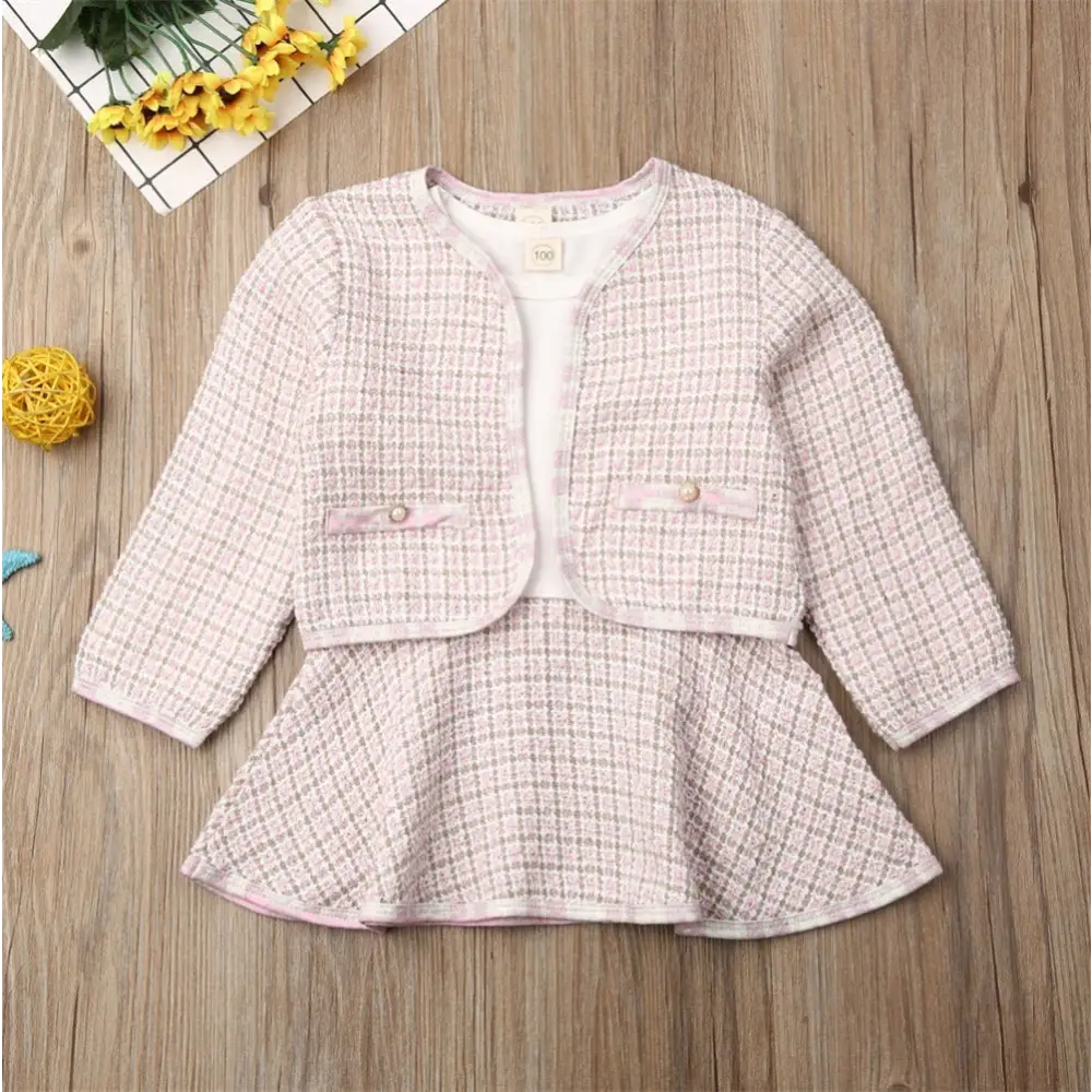 Tiny Wind Suit Dress Set - Pink / 130cm