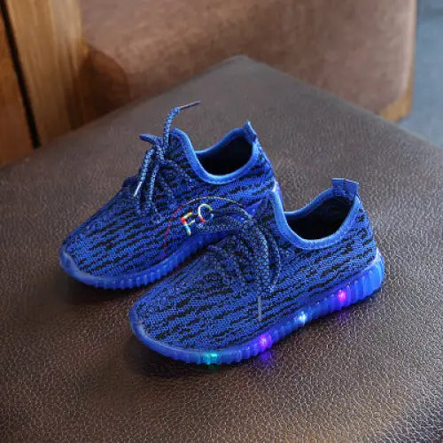 TinySteps Cozy Knit Sneakers - Blue / 30