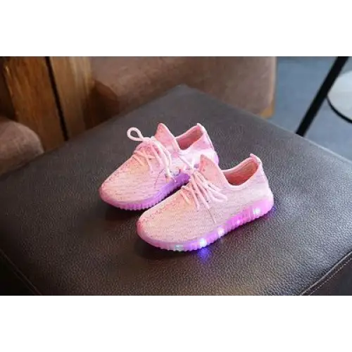 TinySteps Cozy Knit Sneakers - Pink / 34
