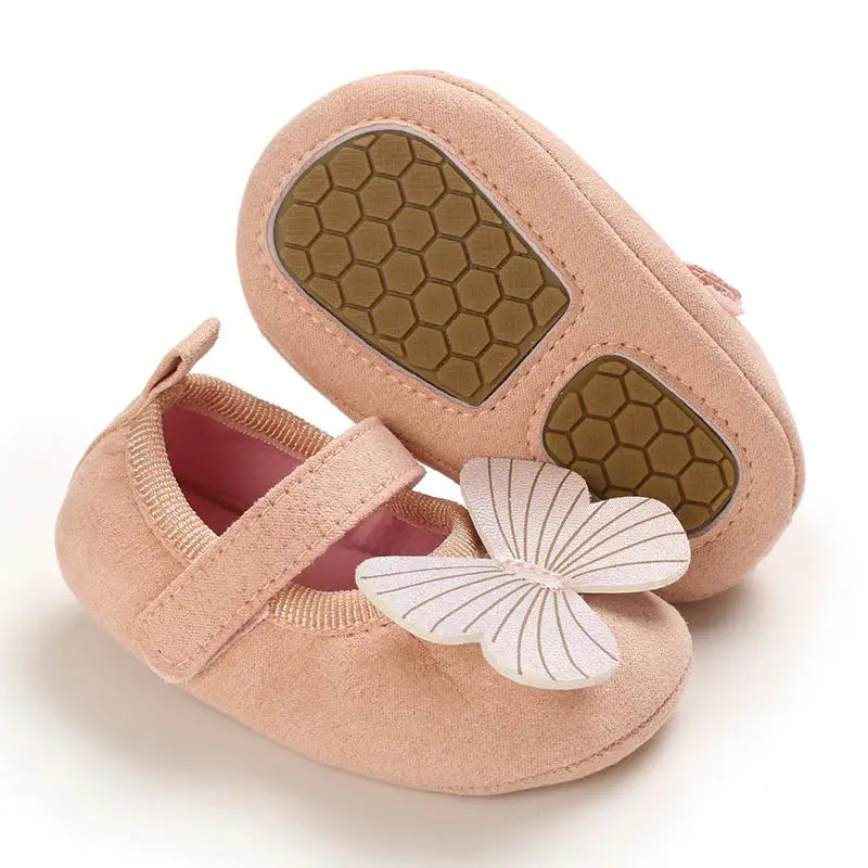 TinySteps: Soft & Breathable Baby Toddler Shoes - Dark Pink rubber sole / Inner Length 11cm 28g
