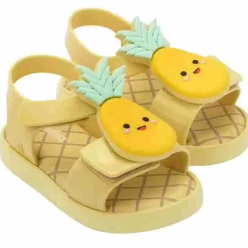 TinyWave Boys’ Jelly Beach Sandals - Pineapple / 15cm