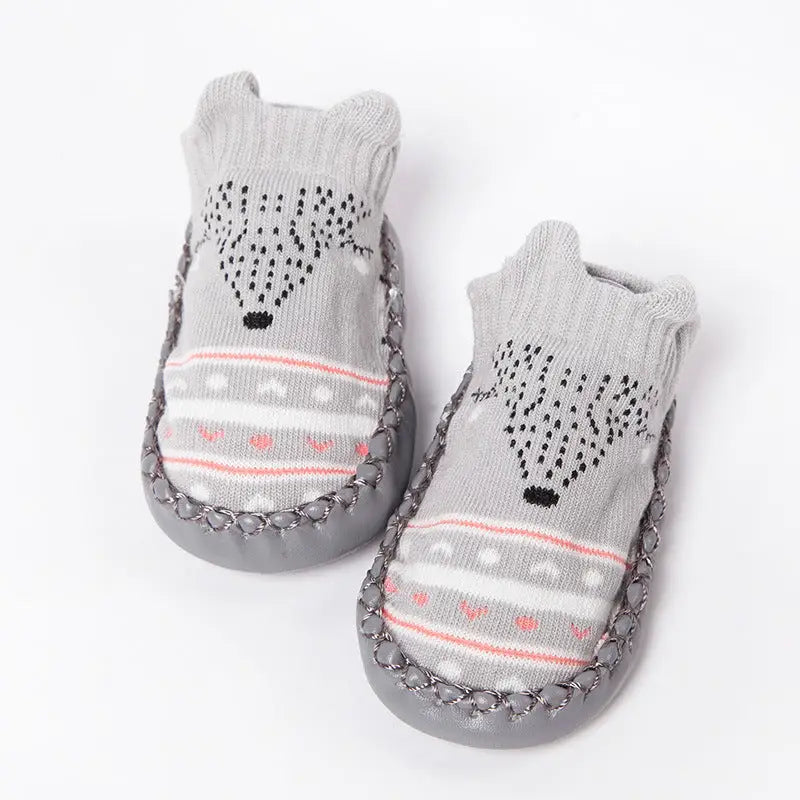 ToonTreads: Cute & Secure Baby Footwear - Grey / 11cm
