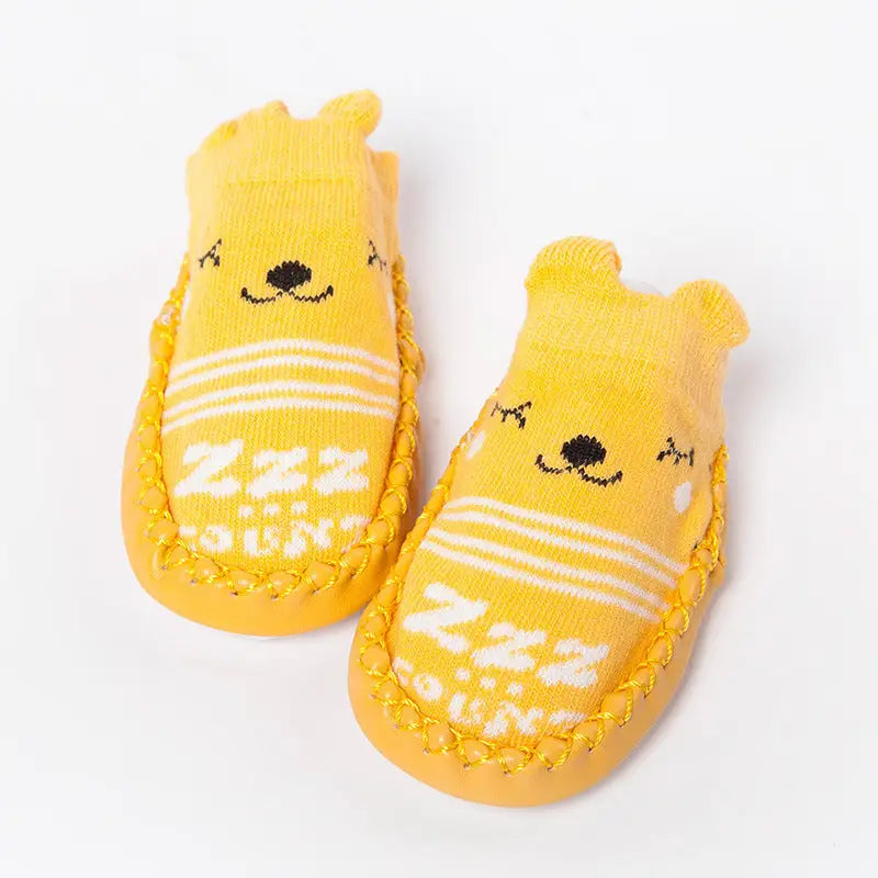 ToonTreads: Cute & Secure Baby Footwear - Yellow / 12cm