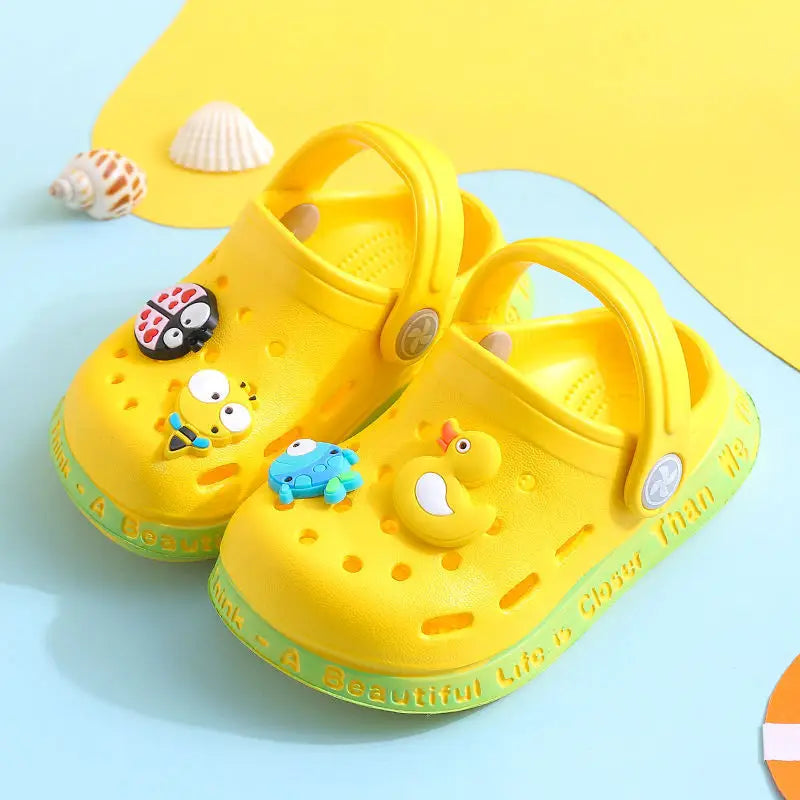 ToonTrek Toddler Slippers: Summer Fun for Kids! - Yellow / 18