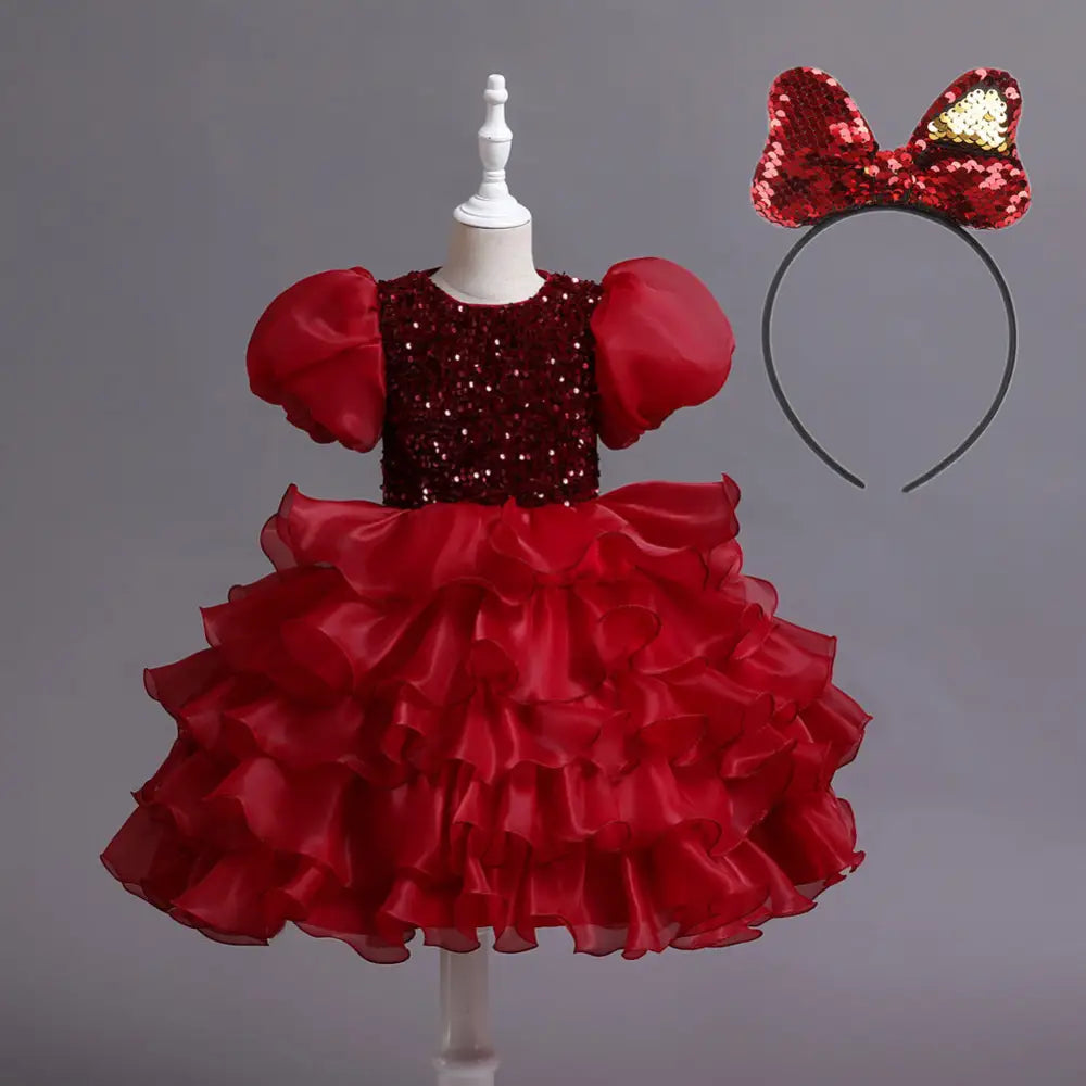 Tutu-tastic Birthday Dress - Red / 100cm