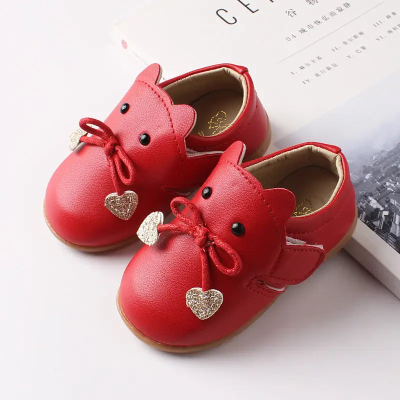 TwinkleToes: Adorable Baby Girl Shoes - Red / 19