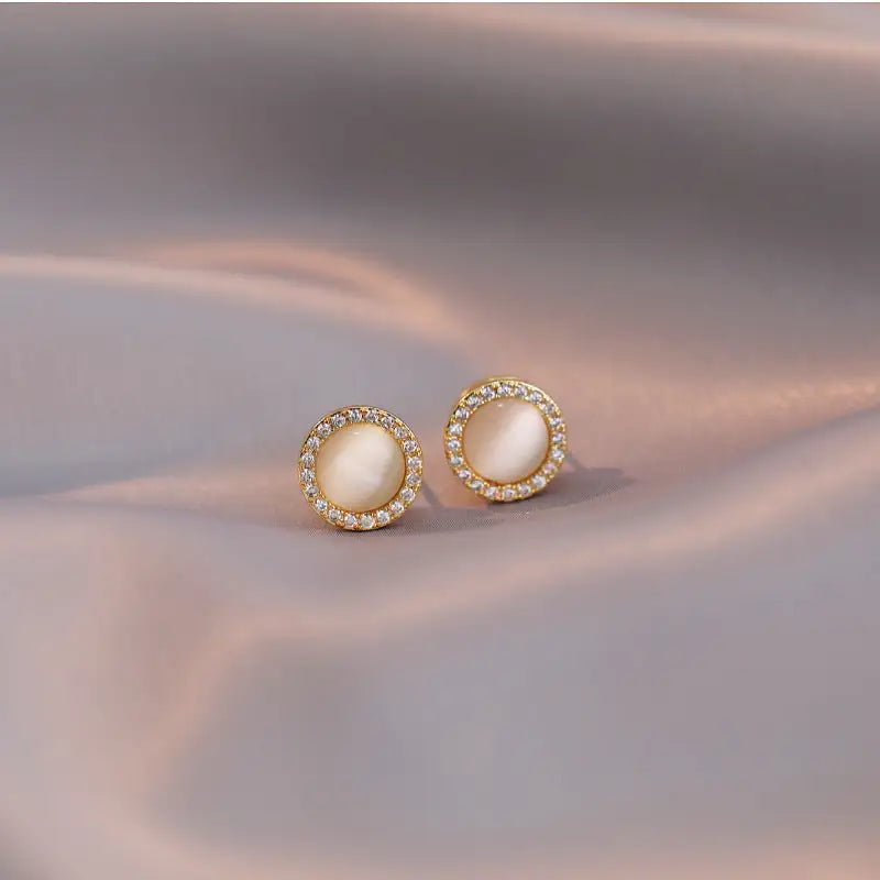 Twirl Opal Pendant: Women’s Rotating Necklace - E019 Opal Earrings