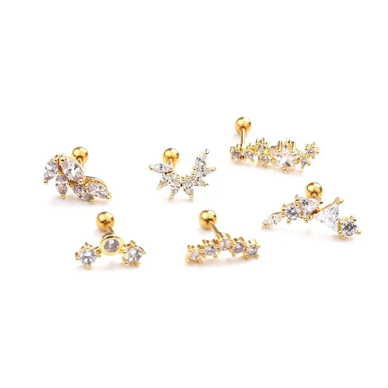 TwistLeaf Stainless Steel Elegant Ear Studs
