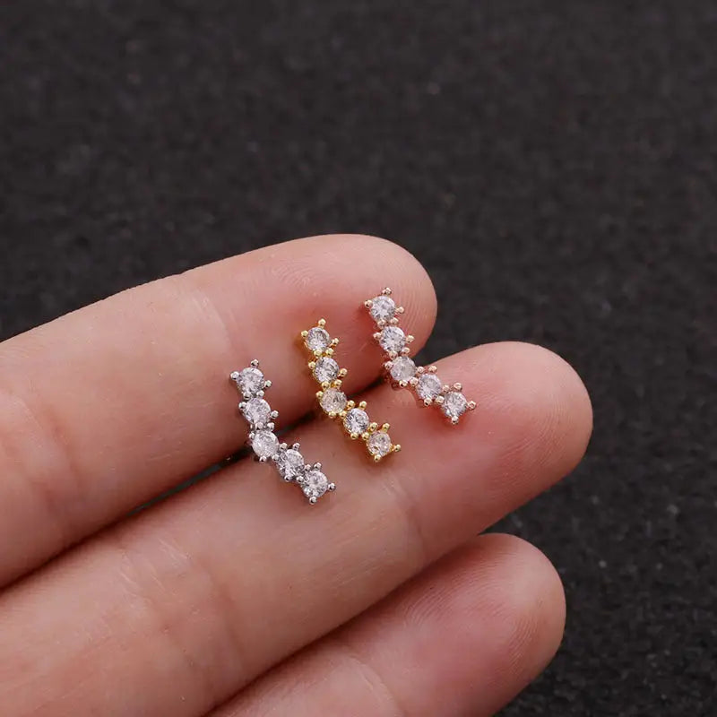 TwistLeaf Stainless Steel Elegant Ear Studs