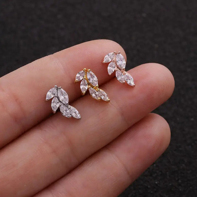 TwistLeaf Stainless Steel Elegant Ear Studs