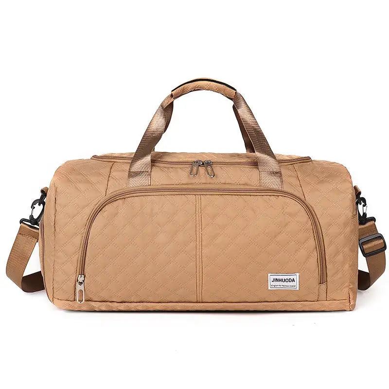 Unisex Oxford Cloth Travel Bag with Polyester Lining - Khaki