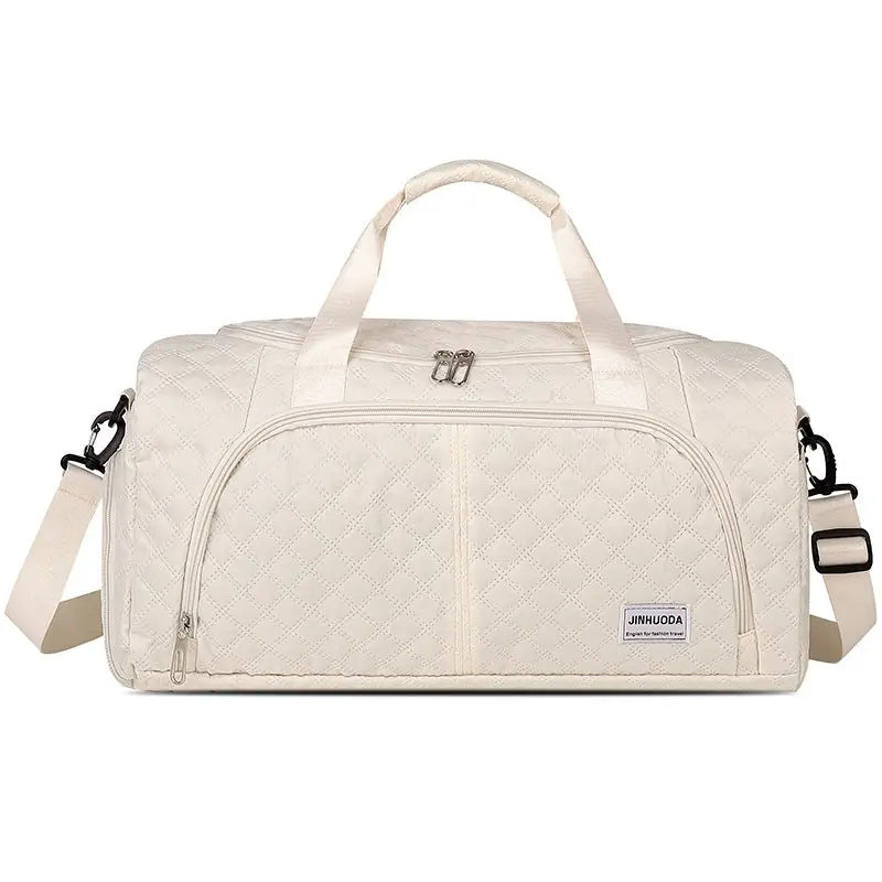 Unisex Oxford Cloth Travel Bag with Polyester Lining - White