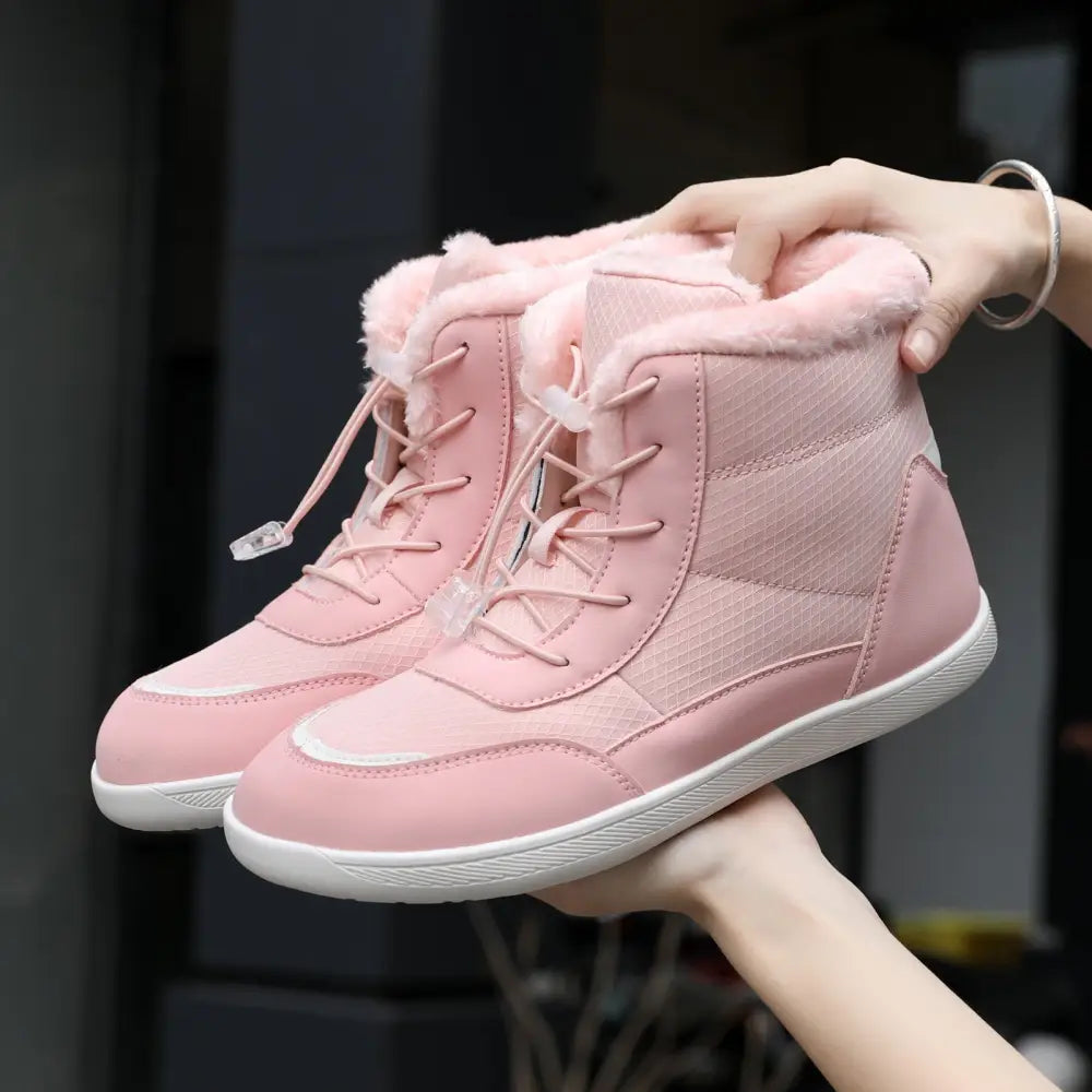 Universal High Top Mesh Sneakers with Mid and Flat Heel Options - Pink / 36