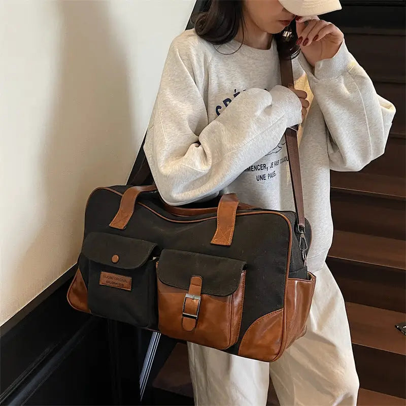 Urban Simplicity Oxford Cloth Travel Bag for Men and Women