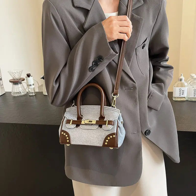 Urban Simplicity PU Shoulder Bag in Multiple Colors and Sizes - Light Blue Small Size