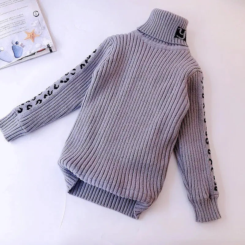 Velvet Leopard Print Padded Autumn/Winter Women’s Wear - Grey without velvet / 110cm