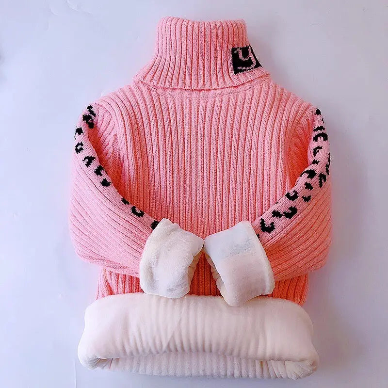 Velvet Leopard Print Padded Autumn/Winter Women’s Wear - Pink velvet / 110cm