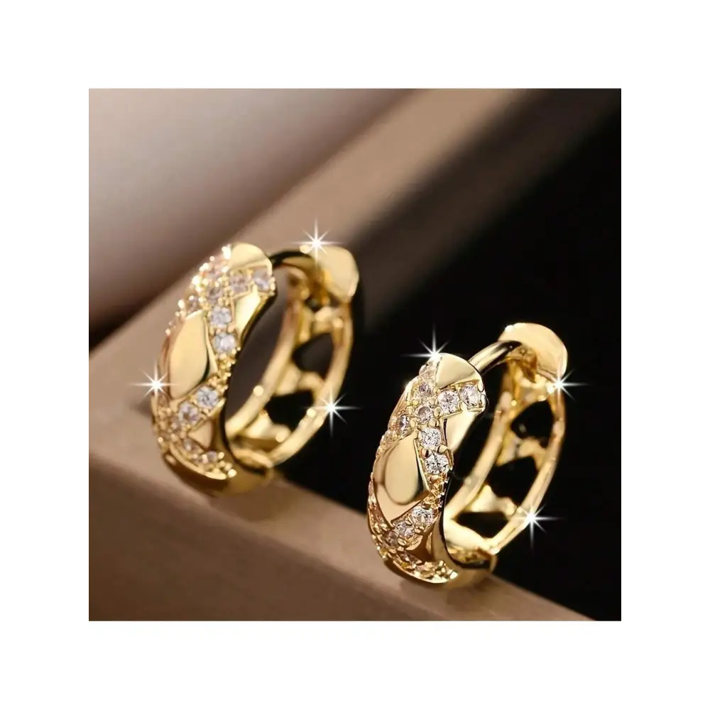 Vintage Hollow Cross Earrings - Timeless Elegance - Gold