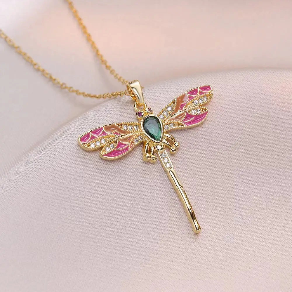 VividFlies Dragonfly Pendant Necklace - X1347 Dragonfly 1 Necklace