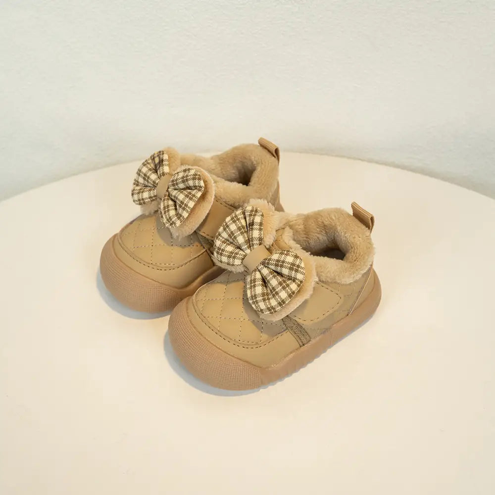 Warm Fleece Little Shoes - Khaki / 10cm、10.5cm