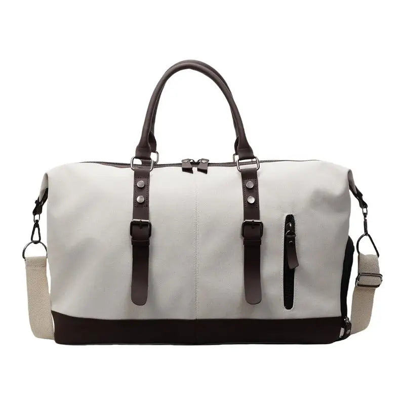 Waterproof Canvas Bag 20-35L for Men and Women - Beige