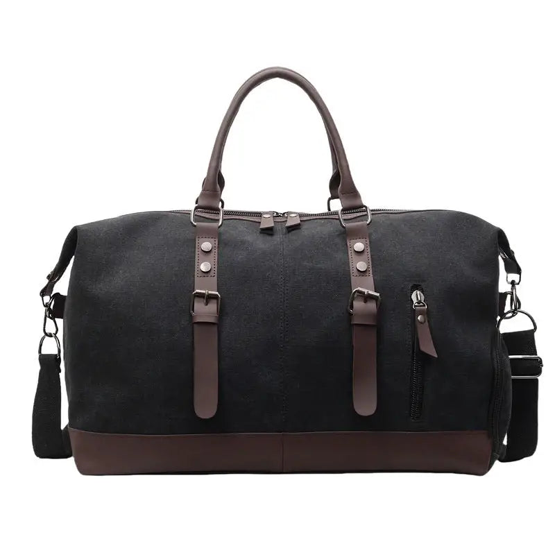 Waterproof Canvas Bag 20-35L for Men and Women - Black