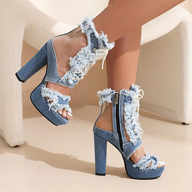 WaveStride Chunky Heel Sandal Boots