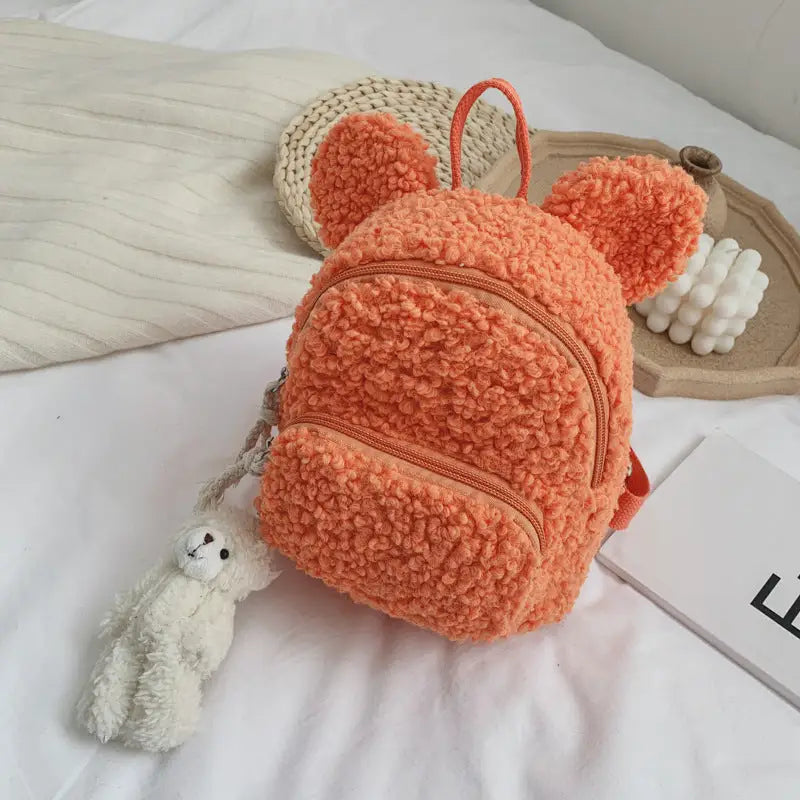 WildTravelCartoon Backpack - Orange / Little bear